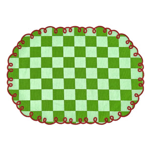 Bitossi - Dama Verde Checkered American Placemats - Set of 2 | Green