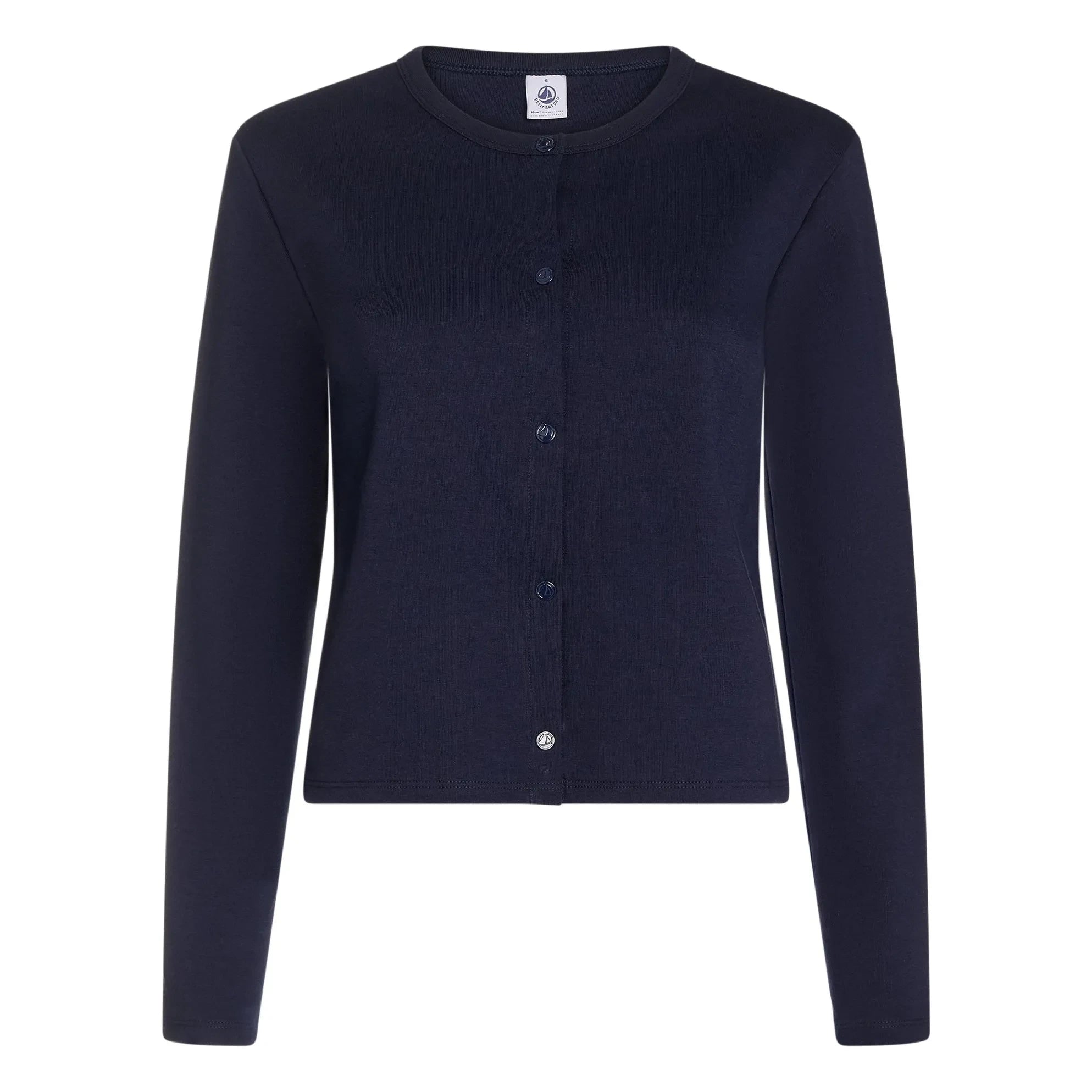 Petit Bateau - Organic Cotton Belted Cardigan | Navy