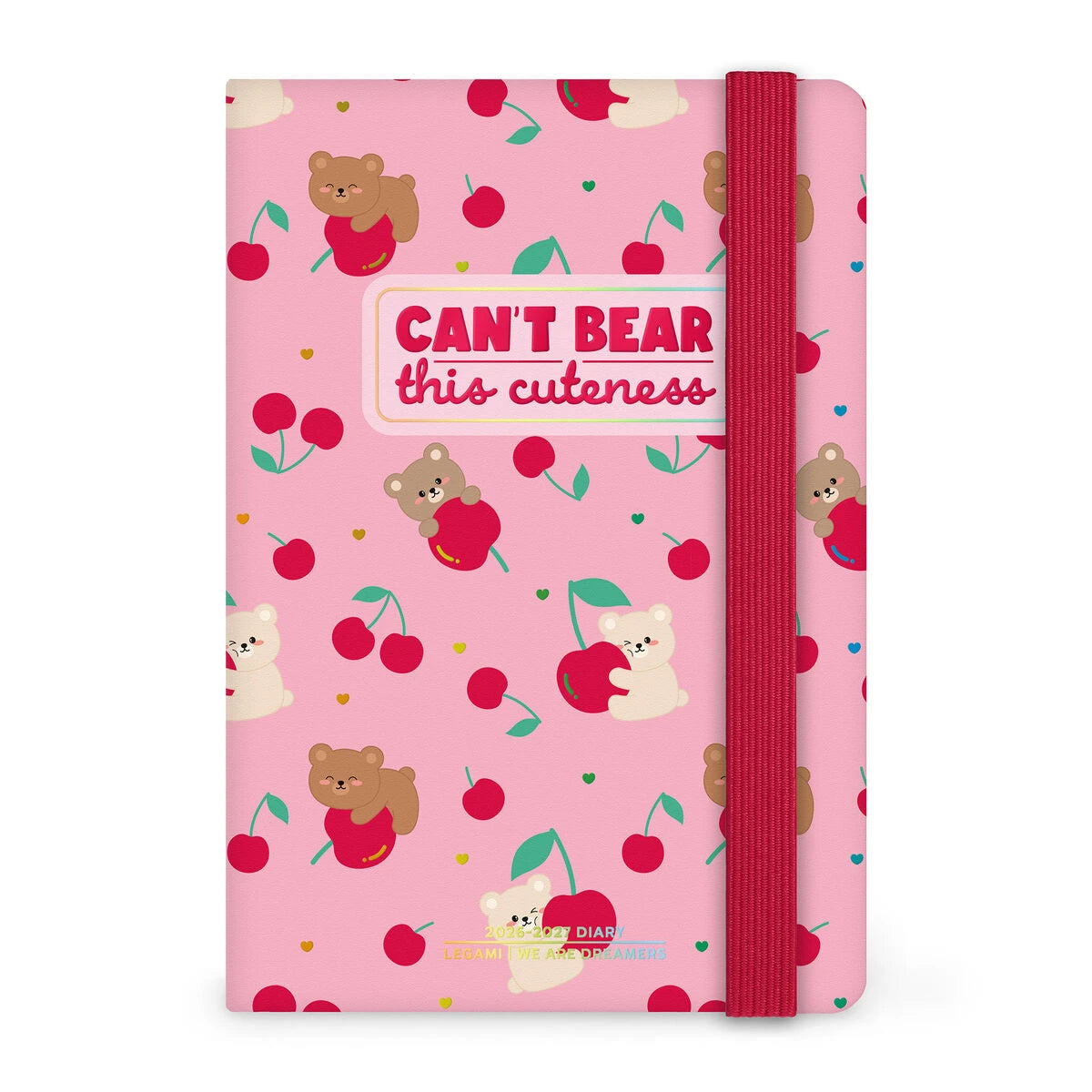 Legami - 16-Month Weekly Photo Planner 2026/2027 - Pink Teddy Bear - Small Notebook