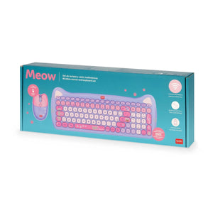 Legami - Wireless Mouse and Keyboard Set - Meow