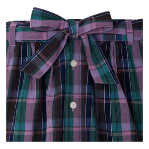 Bonpoint - Esterina Skirt Organic Cotton Checkered | Purple