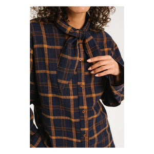 Sacrécoeur - Charlie scarf shirt | Navy