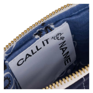 Call it by your name - Mini Zippered Pocket Quilted Heart | Navy Blue