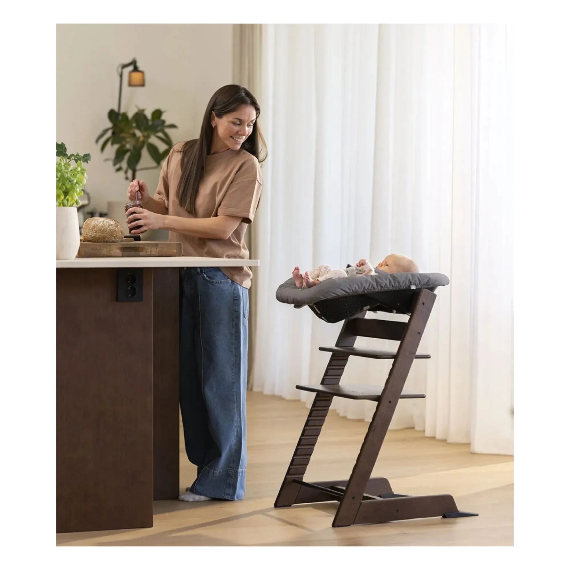 Stokke® - Tripp Trapp® meşe mama sandalyesi | Kahverengi