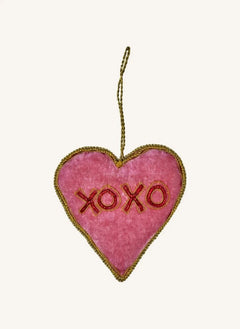 Rice - Xoxo Heart Christmas Ornament | Pink