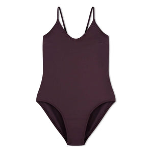Matona - 1-Piece V-Neck Jersey Made from Recycled Fibers | Eggplant
