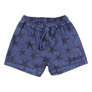 Búho - Etoiles de Mer Organic Cotton Poplin Swimsuit Shorts | Navy Blue