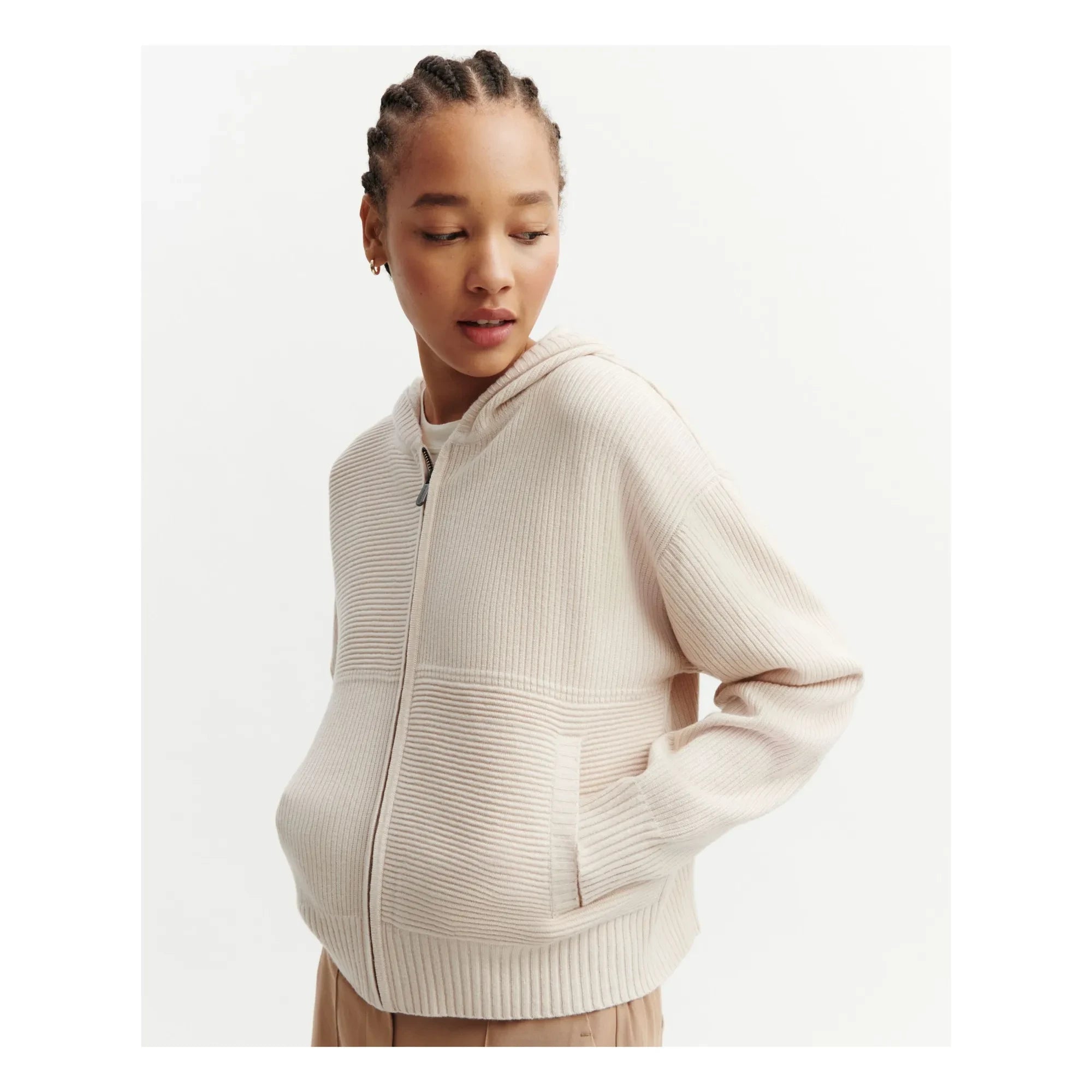 Bompard - Cashmere and Silk Hooded Sweater | Cream