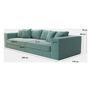 Panac Edition - Bellechasse 3-Piece Light Sofa, Cotton and Linen - 240 cm | Linen