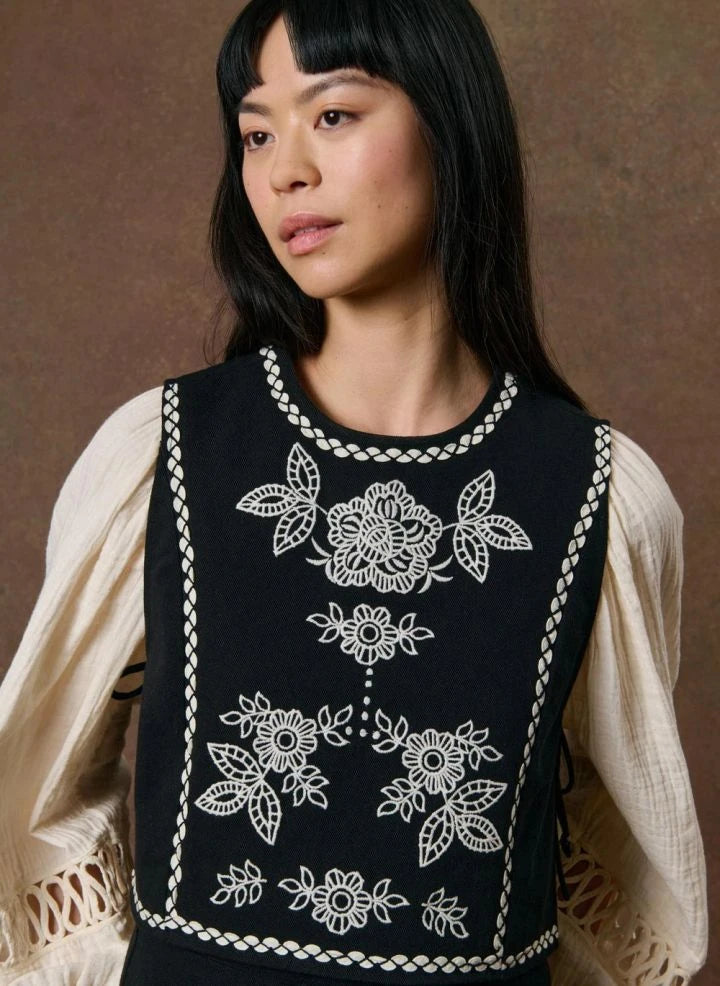 Louise Misha - Soniago Organic Cotton Top | Black