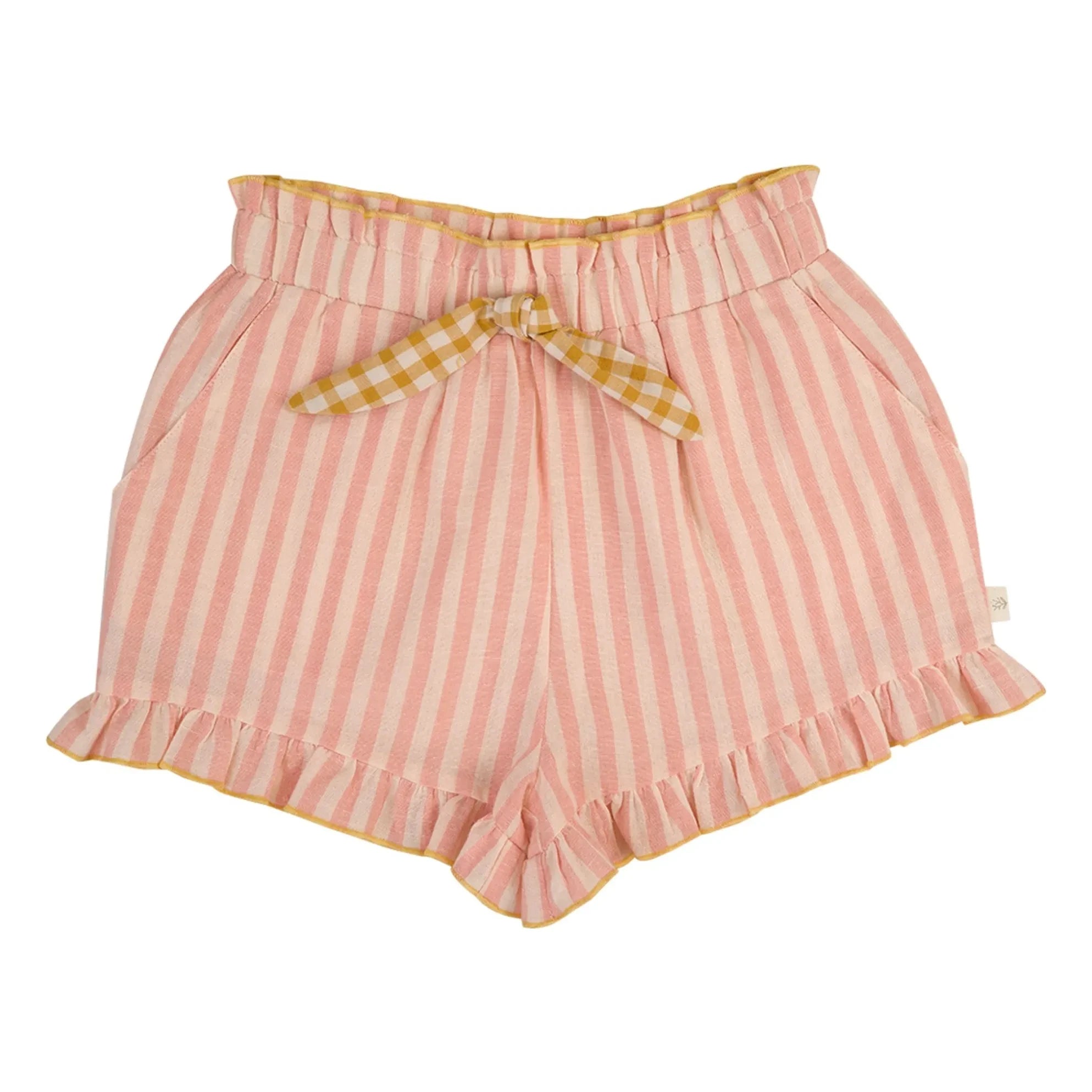 Lilinoa - Alban Striped Ruffled Shorts | Pink