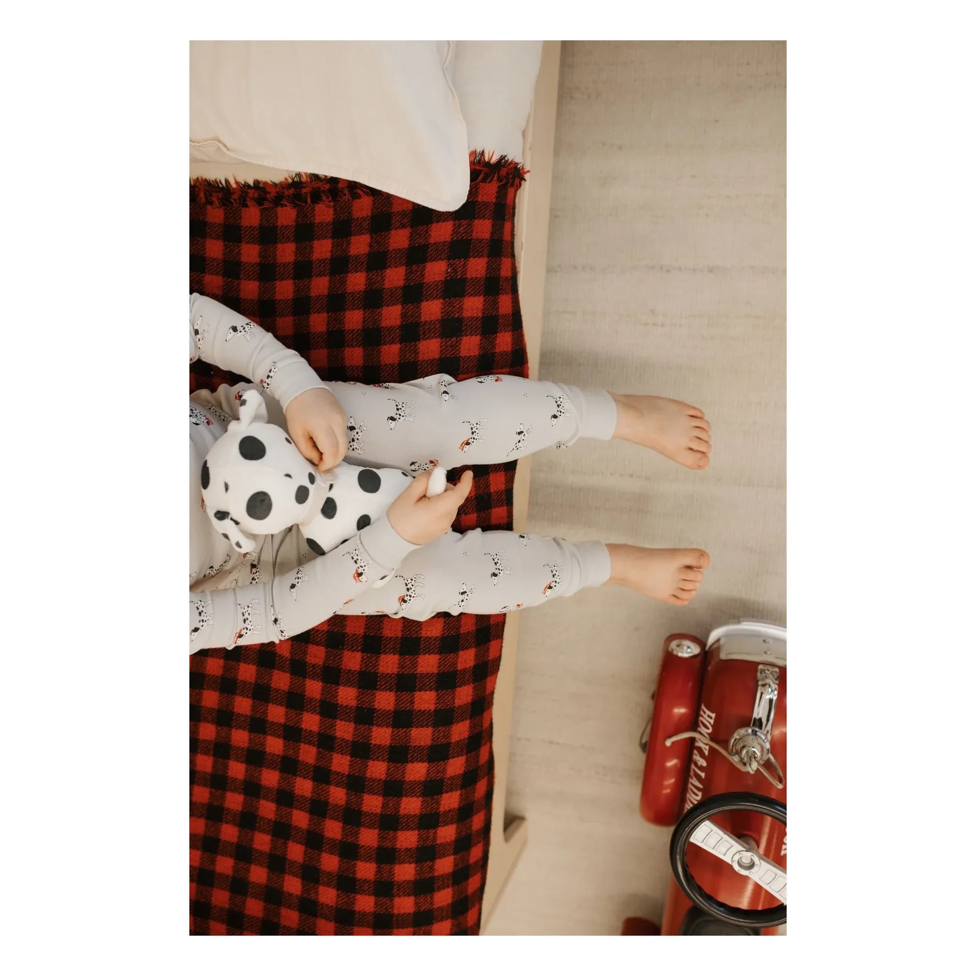 Petit Lem - Dalmatians Organic Cotton Pajamas | Gray