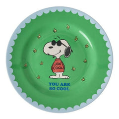 Rice - You Are So Cool Melamine Plate - Rice x Snoopy | Green