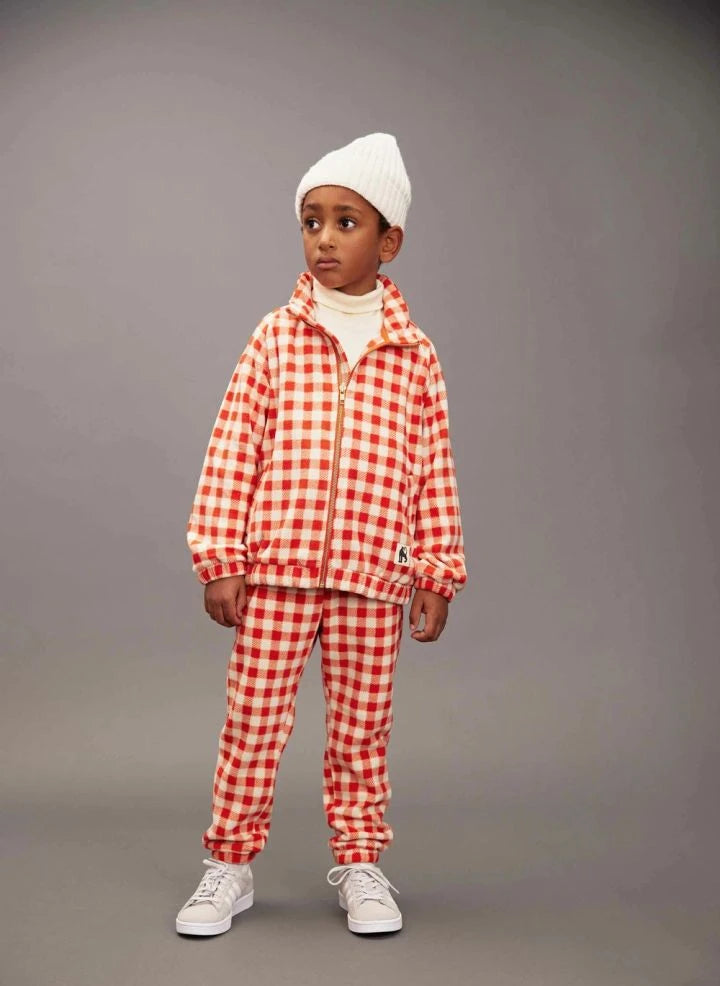 Mini Rodini - Gingham sweatshirt | Red
