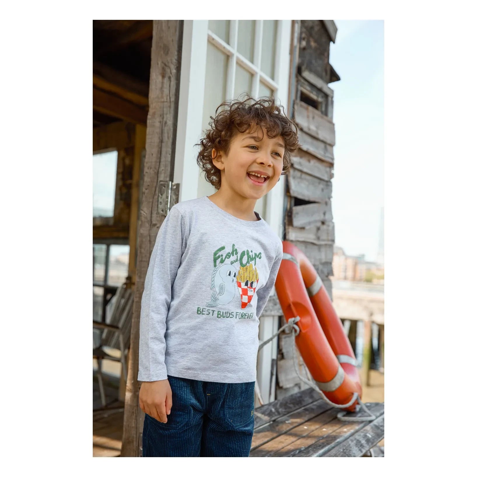 Bonton - Taxo Fish & Chips T-Shirt | Heather Grey