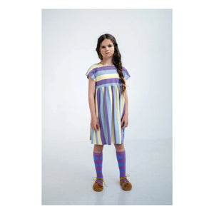 Repose AMS - Striped Organic Cotton Dress | Purple