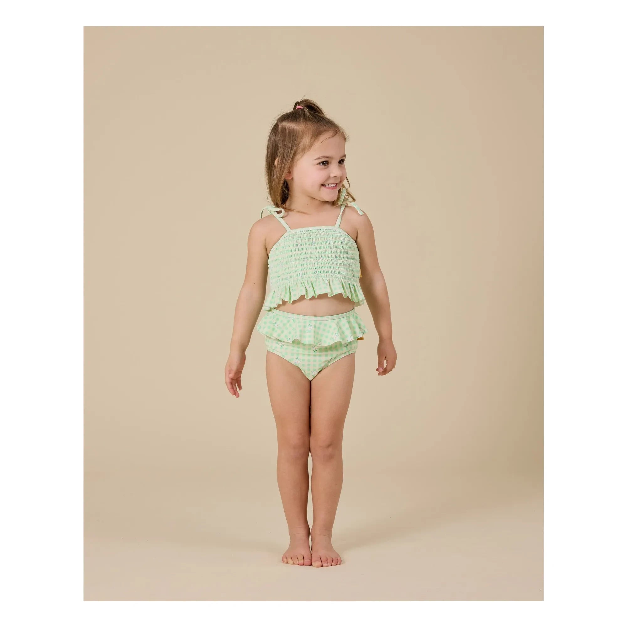 Goldie + Ace - Carreaux Fleurie Bath Brief | Green