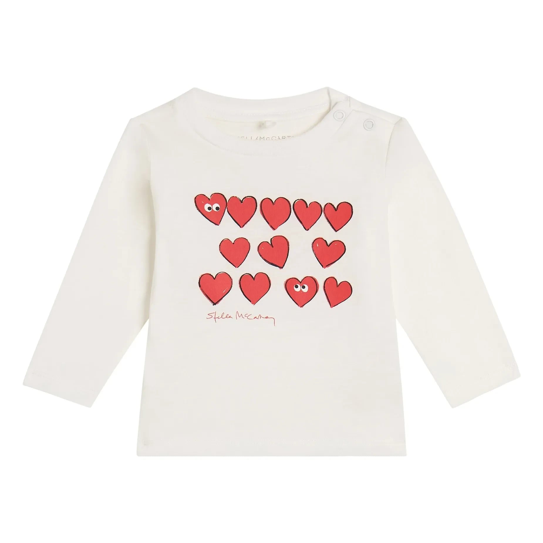 Stella McCartney Kids - Kalpler Tişörtü | Kırık Beyaz