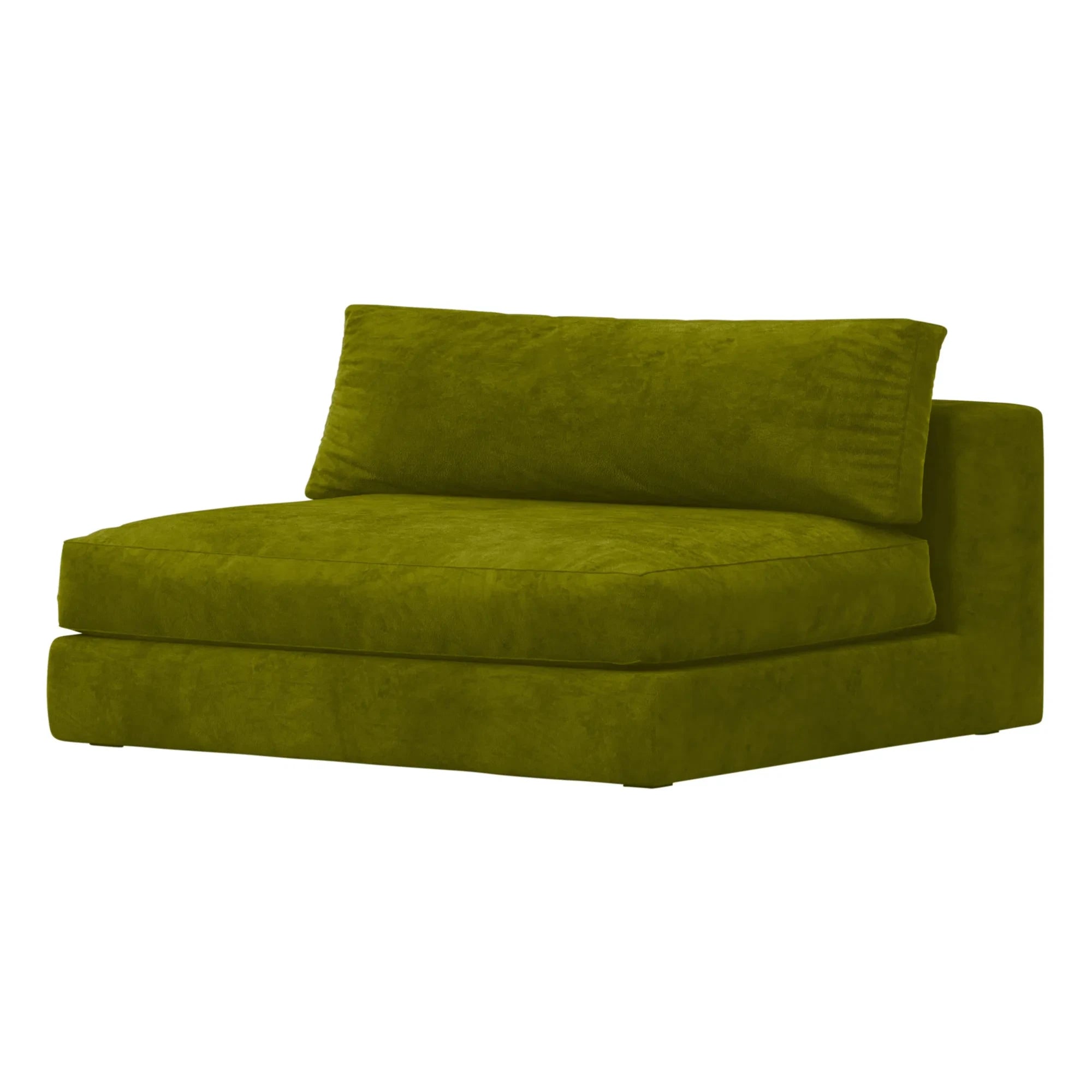Panac Edition - Bellechasse 2-Person Fireplace Armchair, Raw Velvet - 120 cm | Dark Green