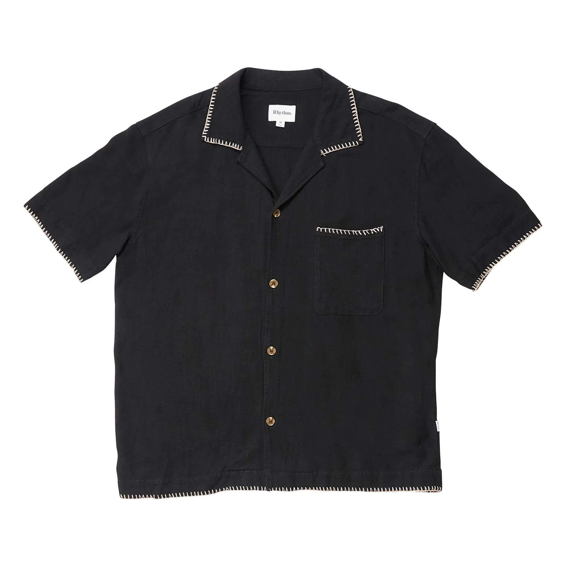 Rhythm - Relaxed Whip Short Sleeve Shirt | Black