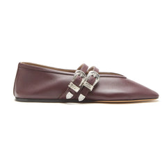 Le Monde Beryl - Claudia Leather Ballerina | Chocolate
