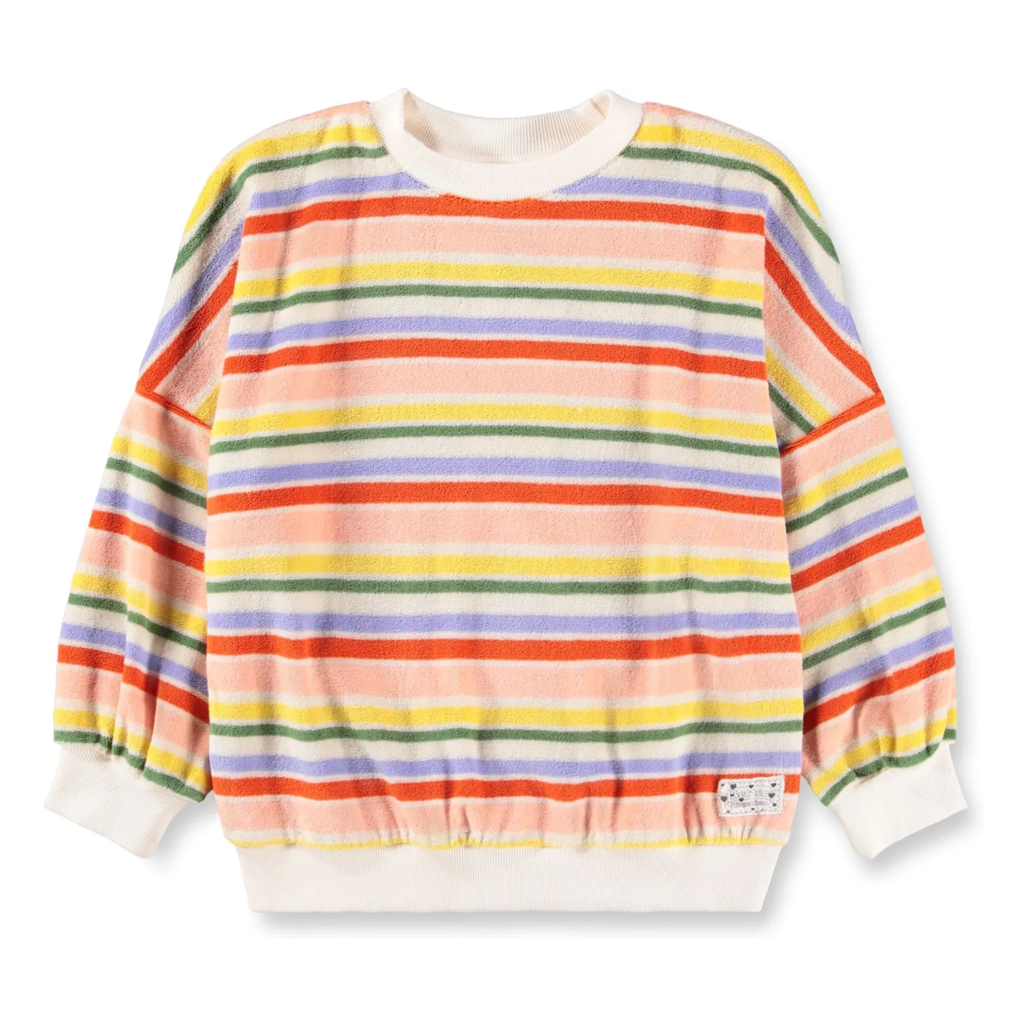 Molo - Marika striped organic cotton sweatshirt | Orange