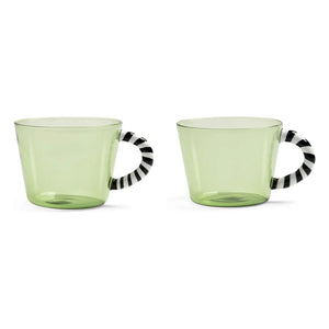 &Klevering - Duet Glass Cups - Set of 2 | Green