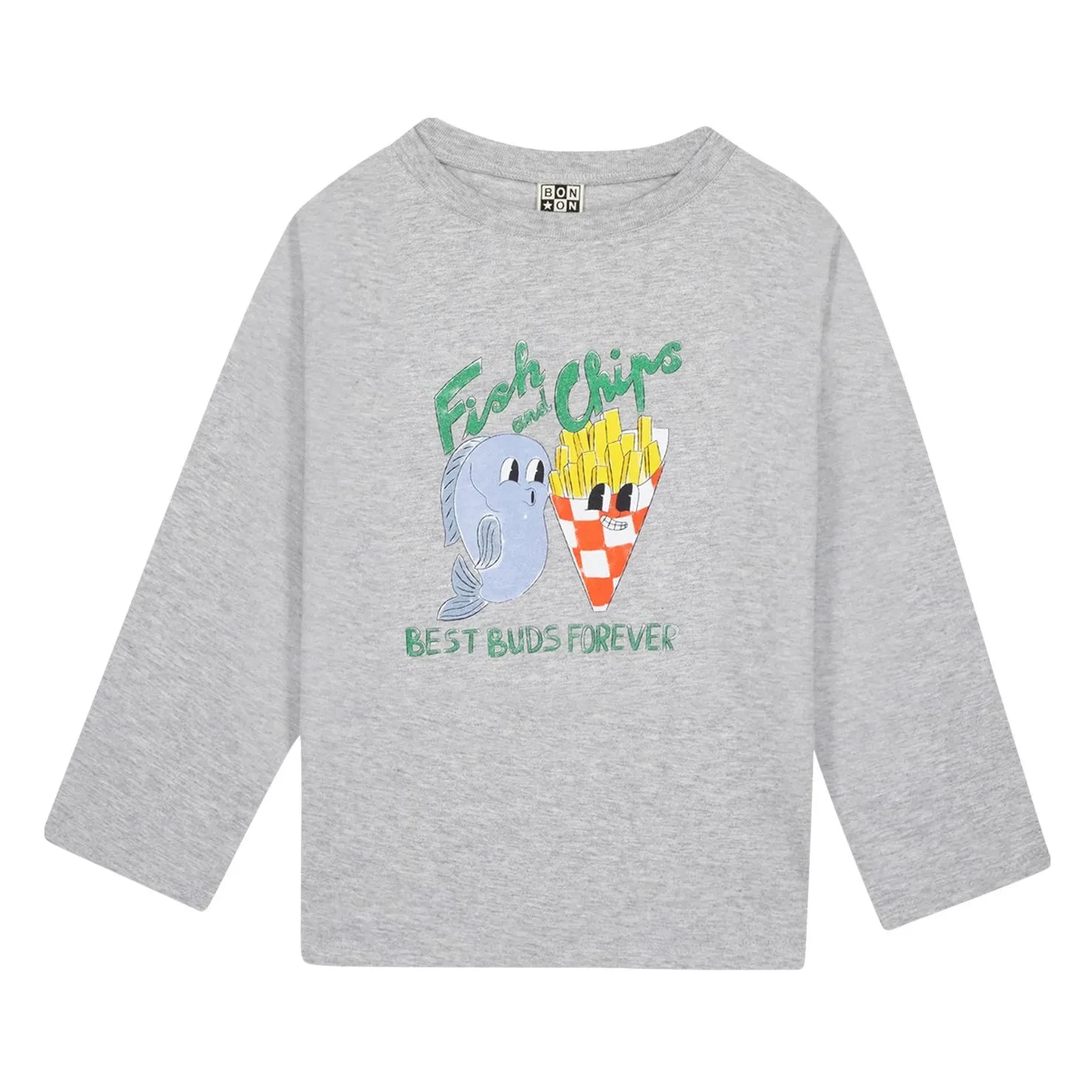 Bonton - Taxo Fish & Chips T-Shirt | Heather Grey