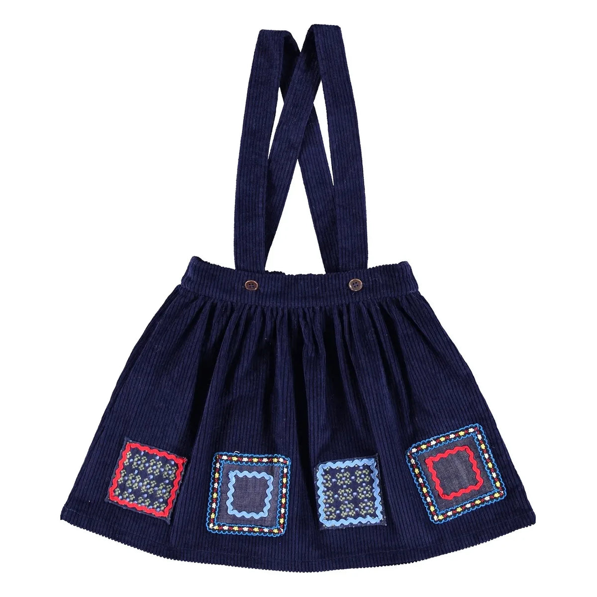 Bebe Organic - Dulcie Ribbed Velvet Skirt | Midnight Navy