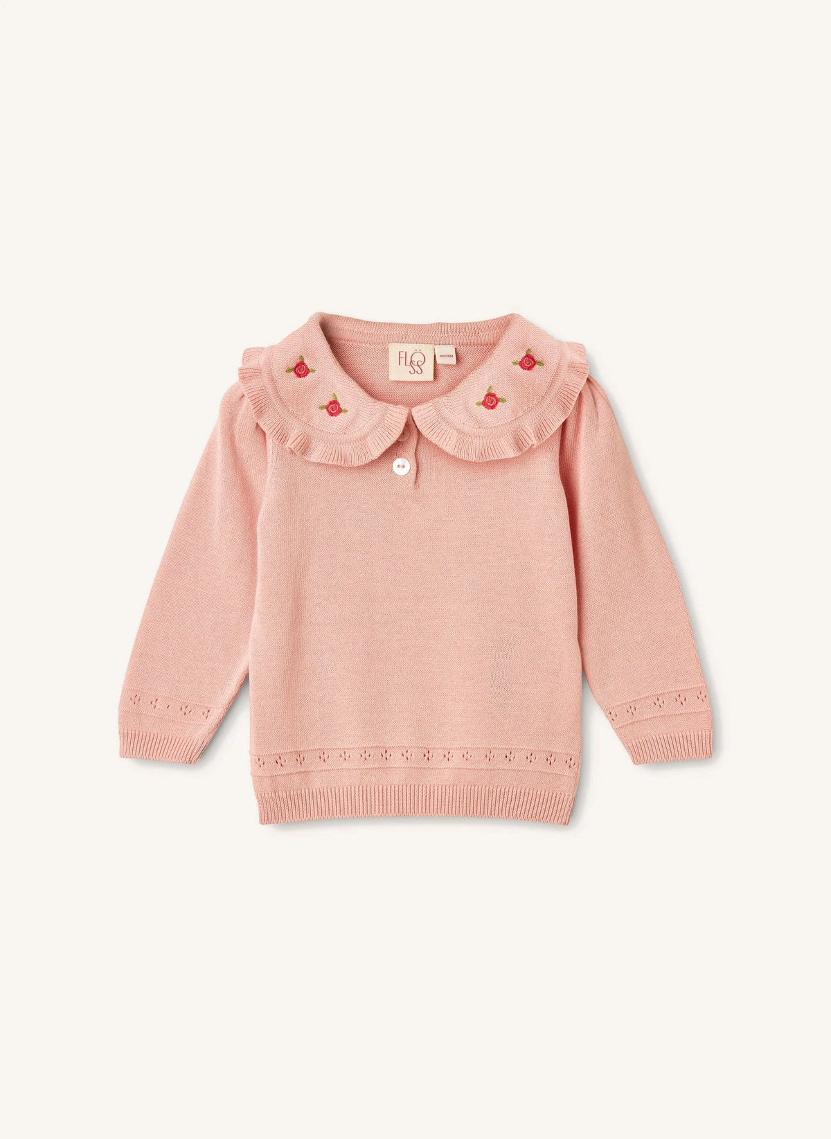 Flöss - Josephine Merino Wool Sweater | Pale Pink