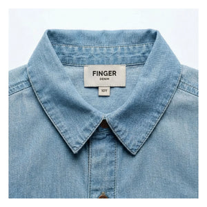 Finger in the Nose - Ella Sleeveless Denim Shirt | Gray