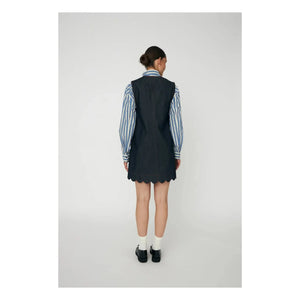 Stella Nova - Scallop Cotton Dress | Dark Blue