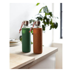 Black + Blum - Borosilikat Cam Su Şişesi - 600 ml | Zeytin
