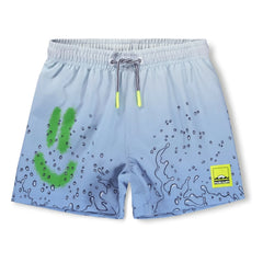 Molo - Niko Splash Recycled Fiber Swimsuit Shorts | Light Blue