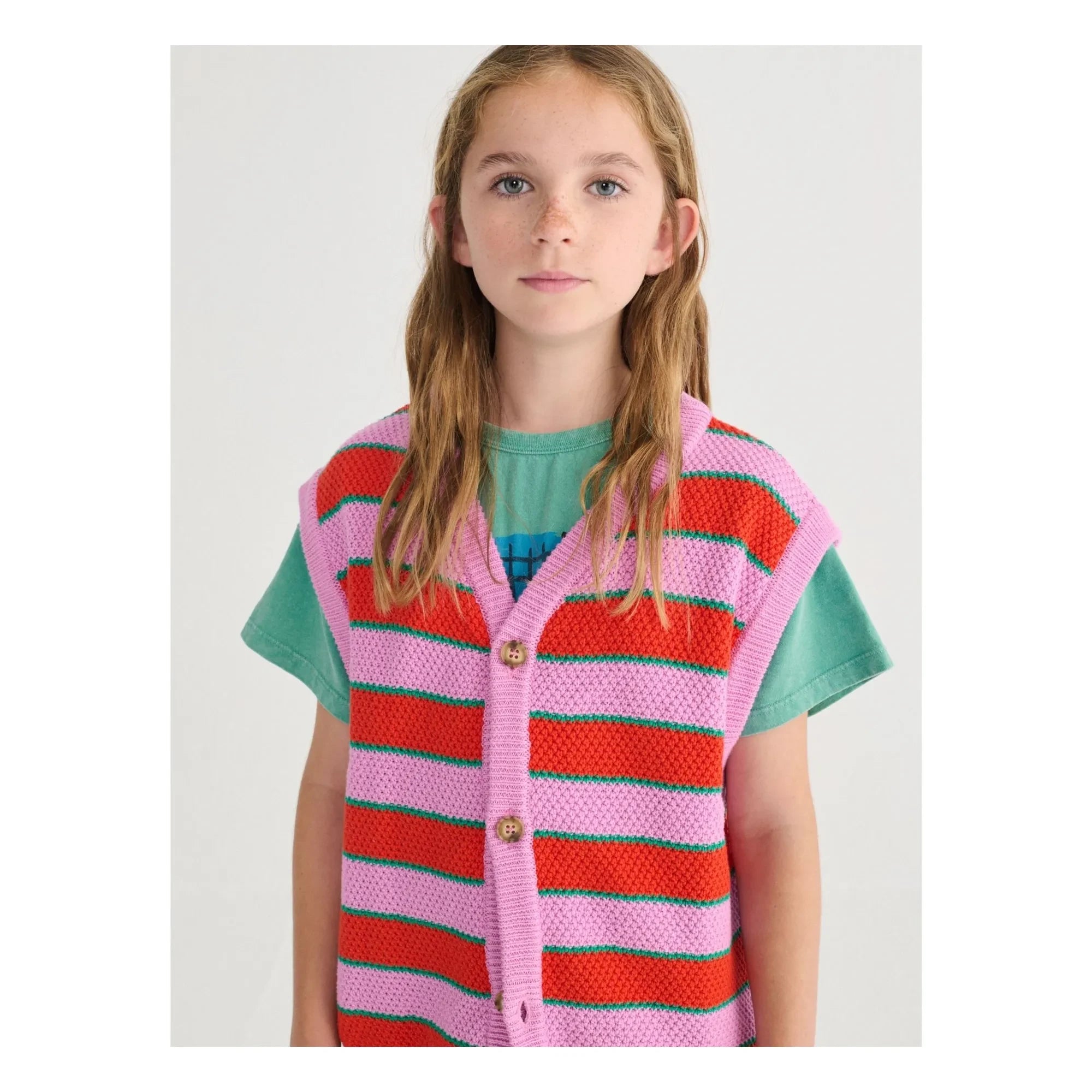 Bobo Choses - Striped Organic Cotton Sleeveless Vest | Purple