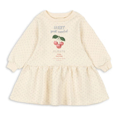 Konges Sløjd - Loupy Pois Organic Cotton Sweat Dress | Ivory