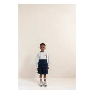 Jenest - Color Block Organic Cotton Sweatshirt | Light Gray