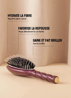 La Bonne Brosse - "The Essential Softness" Hair Brush No. 03 - Sensitive Scalp | Eggplant