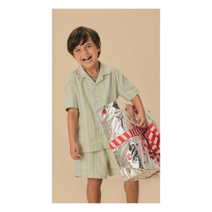 Fabula - Striped Bermuda Shorts | Light Green