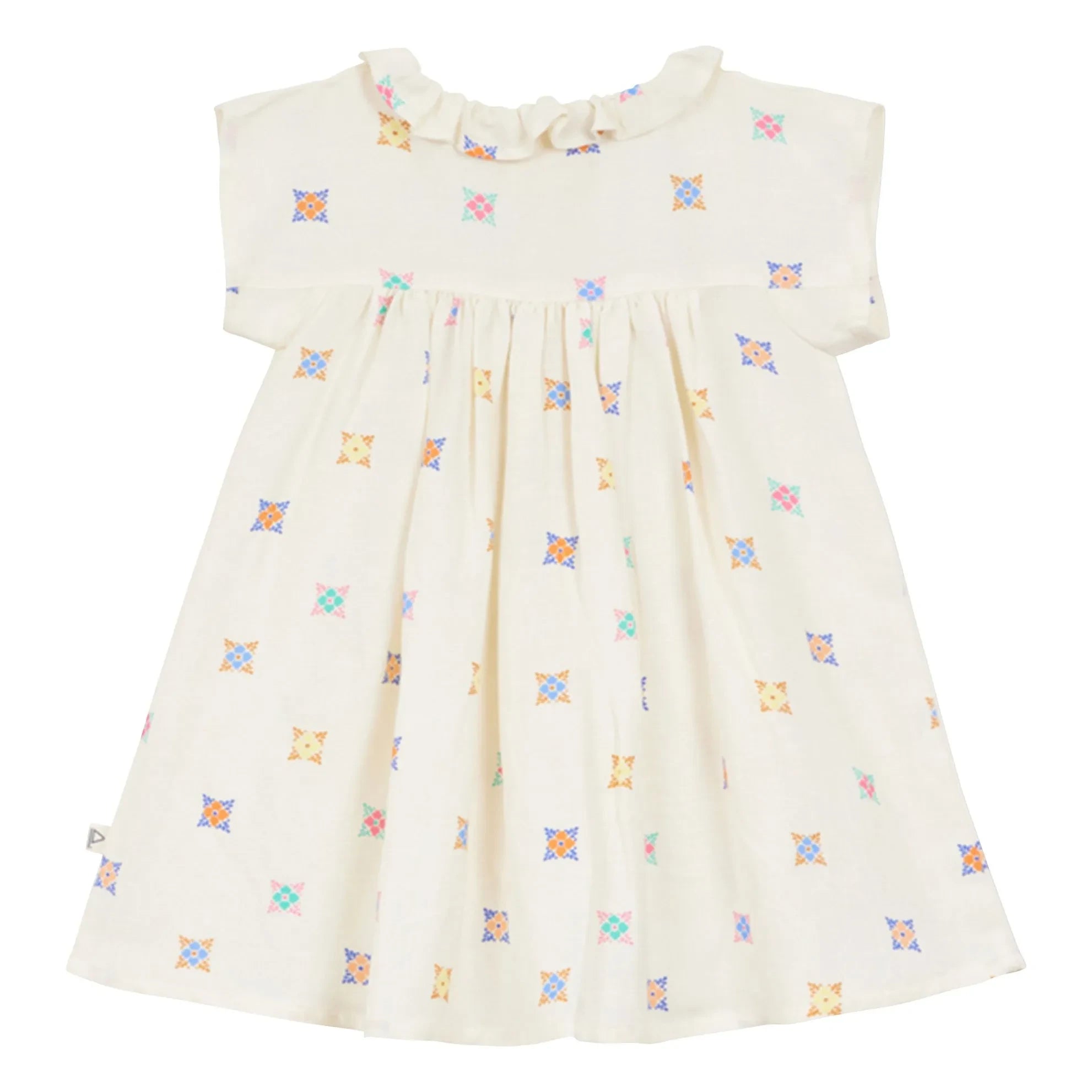 Arsène et Les Pipelettes - Floral Pattern Linen Voile Dress | Off-White