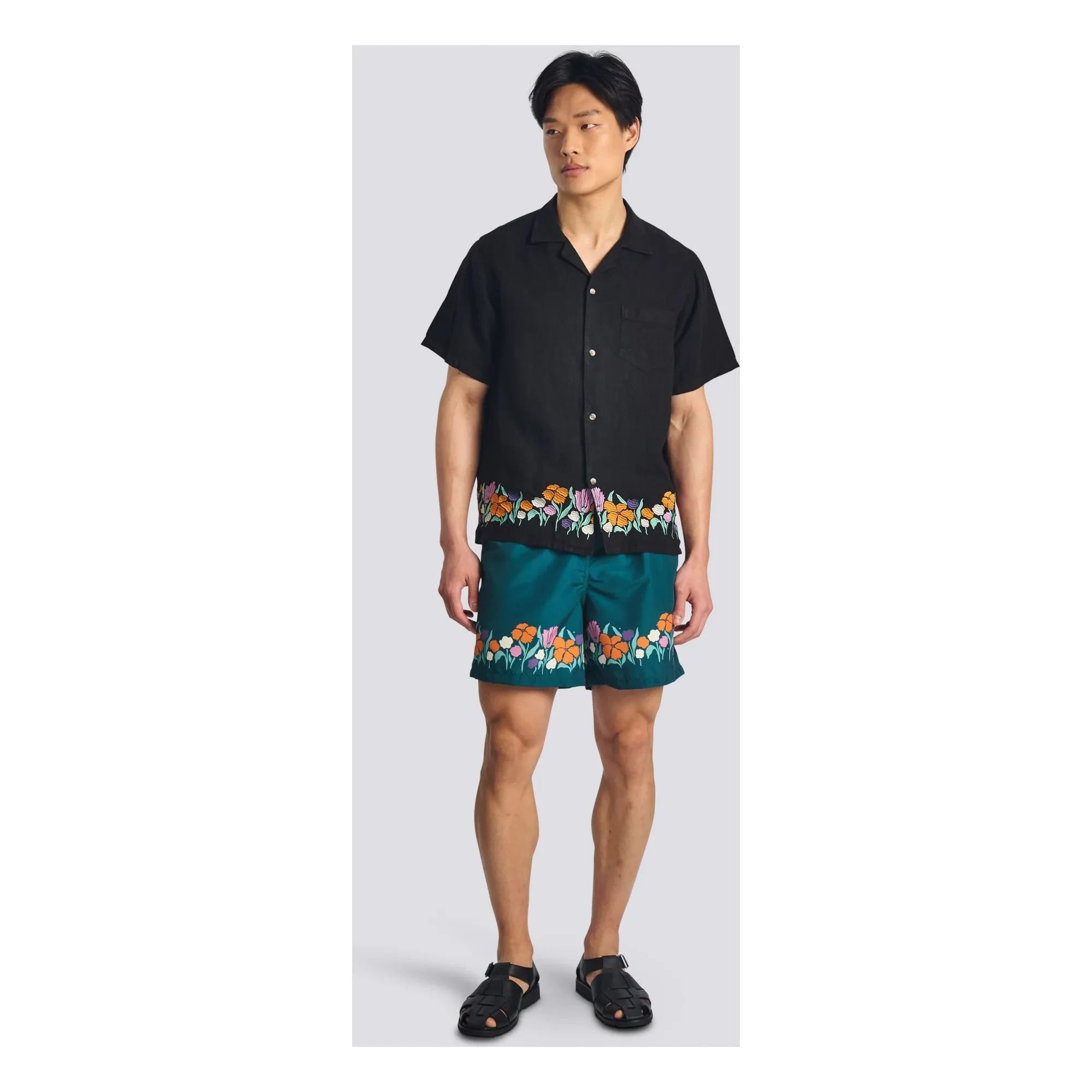 Bather - Camp Linen Shirt | Black