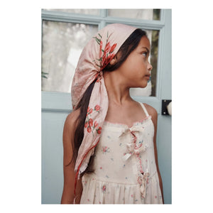 Emile et Ida - Organic Cotton Floral Knotted Dress | Cream