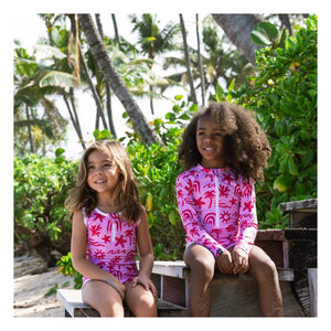 Beach & Bandits - Tropical Breeze UV-Protection Swimsuit Recycled Fibers | Pink