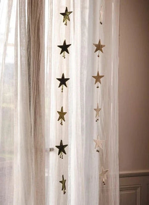Muskhane - Felt "Shooting Stars" Garland | Moss Green