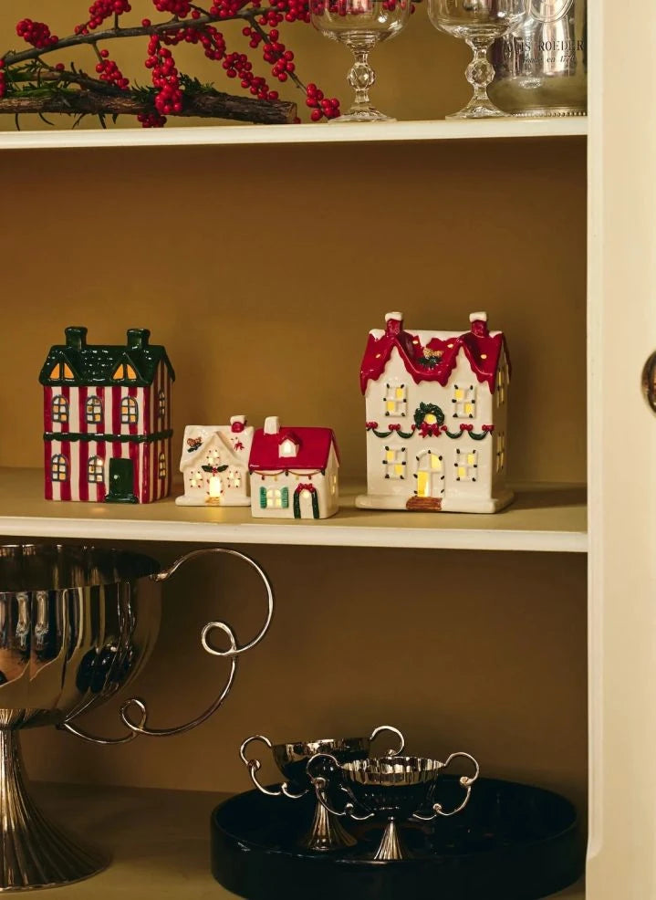 Anna + Nina - Karla Covered Pine Tree Bright Manor (LED) | White