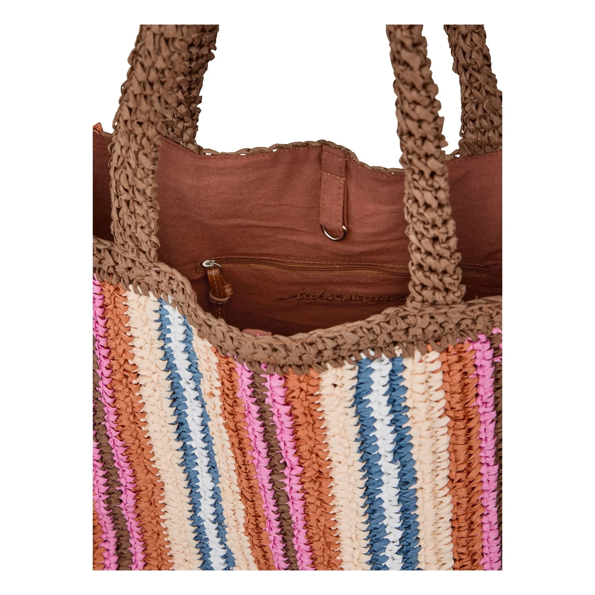 Becksöndergaard - Straw Striped Bag | Brown