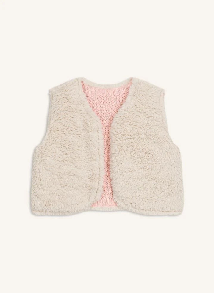 Louise Misha - Yolette Wool Reversible Sleeveless Jacket | Pink