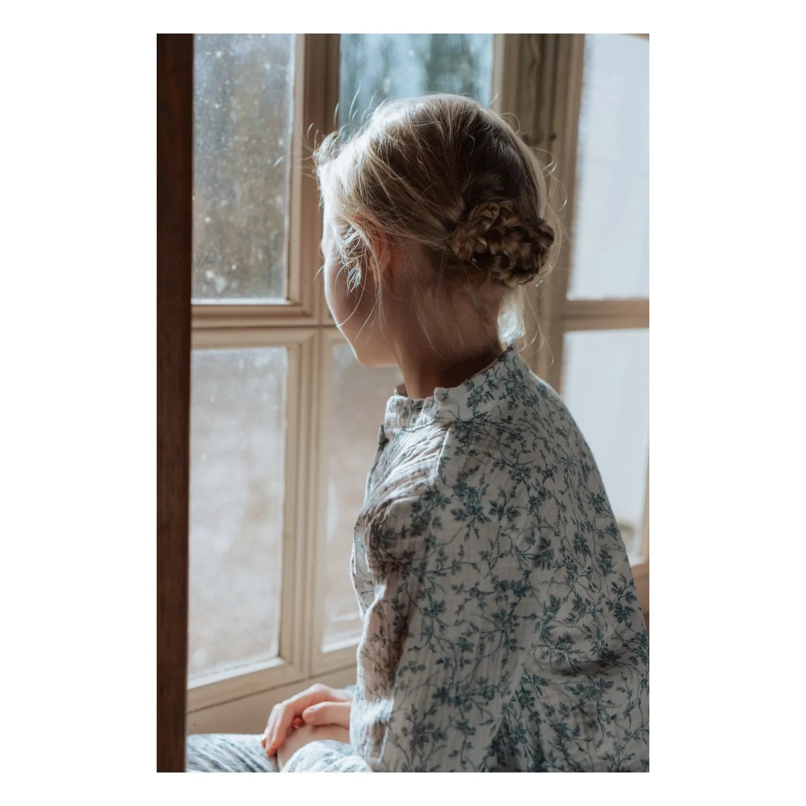 Risu Risu - Lao Organic Cotton Muslin Floral Pajamas | Blue