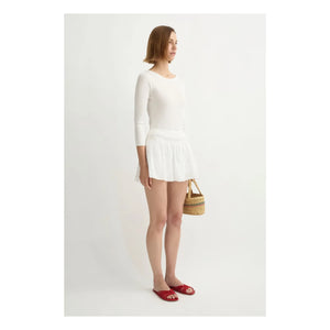 Posse - Danielle Cotton Mini Skirt | White