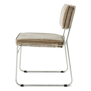 HKliving - Set of 2 Infinity Velvet Chairs | Mink brown